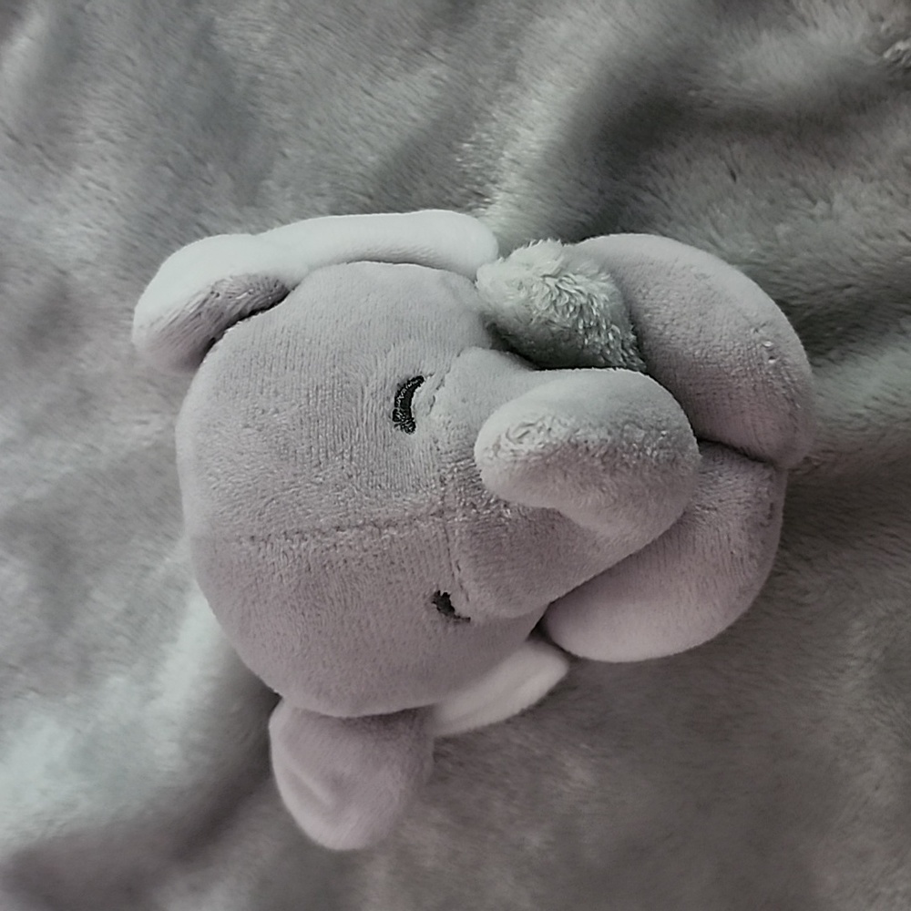 Elephant Baby Blanket Silver Grey
